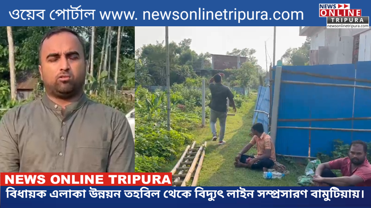 বিধায়ক এলাকা উন্নয়ন তহবিল থেকে বিদ্যুৎ লাইন সম্প্রসারণ বামুটিয়ায়।